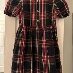 J crew kids size 6 Plaid Kids Dress - Red and Black